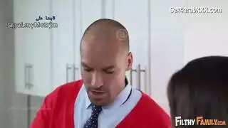 المحرمات العائلية: زوجة الأب إيفا آدامز تأخذ قضيب زوج ابنها الصلب