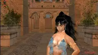 مثلث جنسي قاسي: الفتاة الزرقاء وفعل مزدوج مع بي بي سي